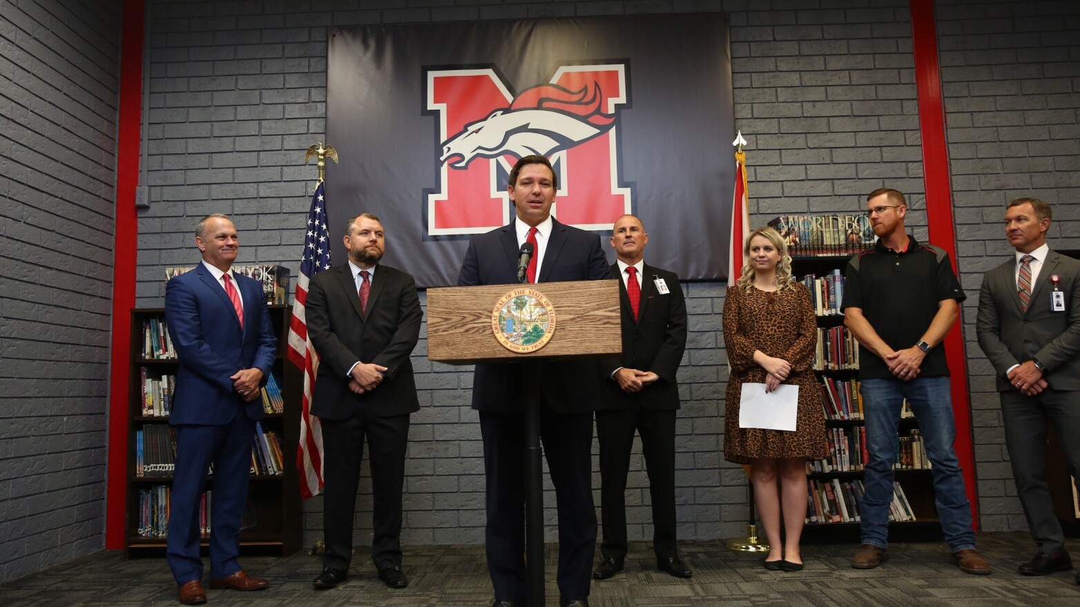 Gov. Ron DeSantis visited Middleburg High School Monday to announce a plan to increase the mimimum teacher salary in Florida.